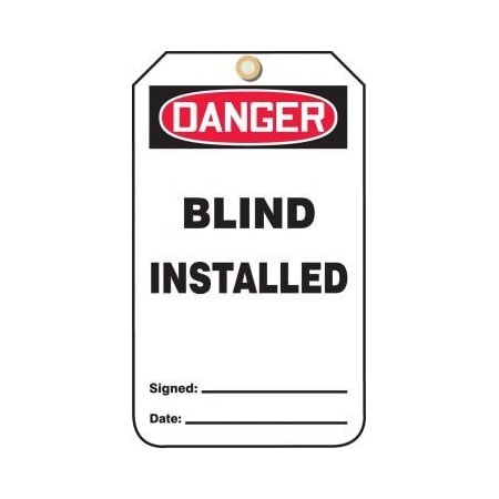 OSHA DANGER SAFETY TAG BLIND MDT247PTP